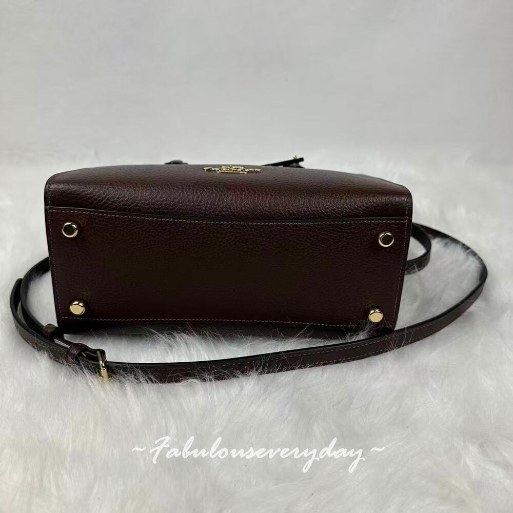Coach Maggie Small Tote Bag Crossbody In Leather/Gold/Maple CY668 NWT - Picture 6 of 8